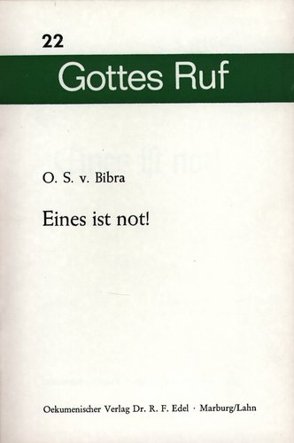 Eines ist not !