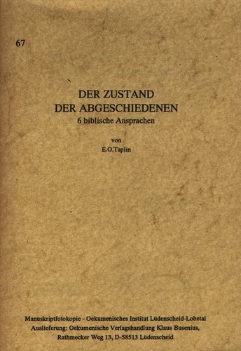 Der Zustand der Abgeschiedenen